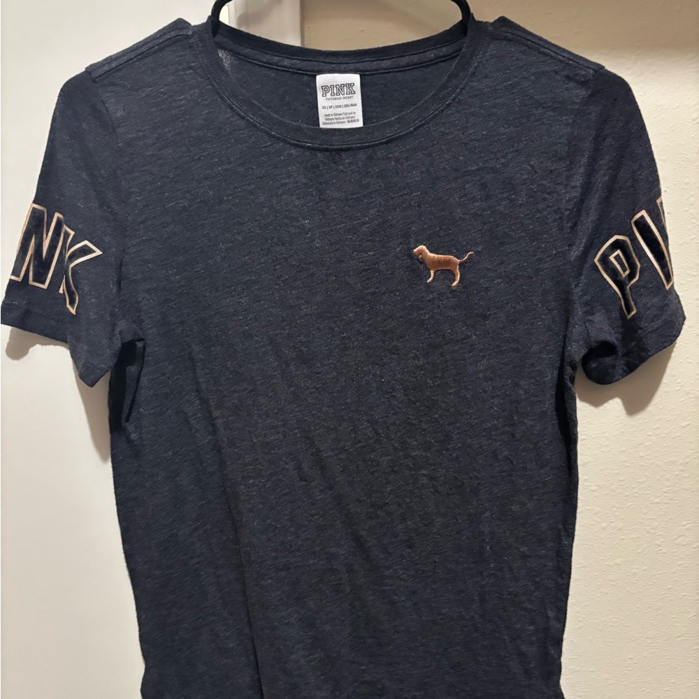 Pink Black T-Shirt with Dog Logo